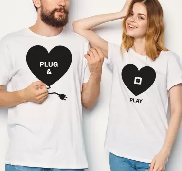 Heart connection theme t-shirt - TenStickers