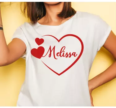 Heart of names t-shirt - TenStickers