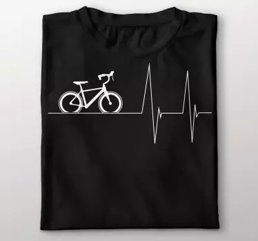 Heartbeat cycling passion t-shirt - TenStickers