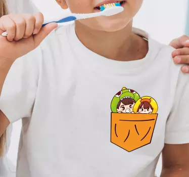 Kids' playful pocket fun kids t-shirt - TenStickers