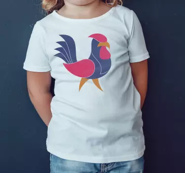 Kids t-shirt colorful rooster bright - TenStickers
