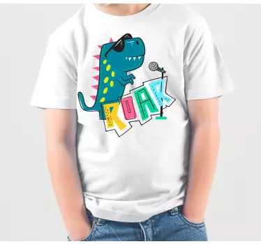 Kids t-shirt cool dinosaur singing - TenStickers