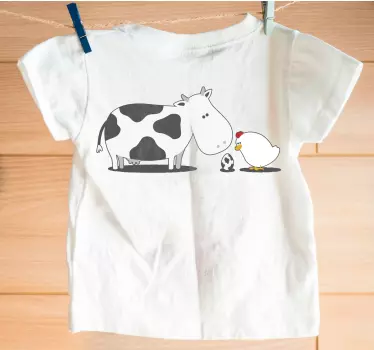 Kids t-shirt cute farm animals together - TenStickers