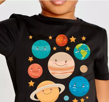 Kids t-shirt cute planet pals - TenStickers