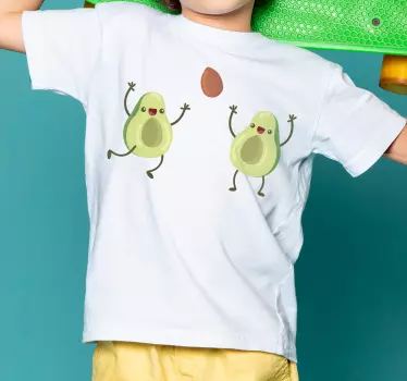 Kids t-shirt featuring jumping avocado characters - TenStickers