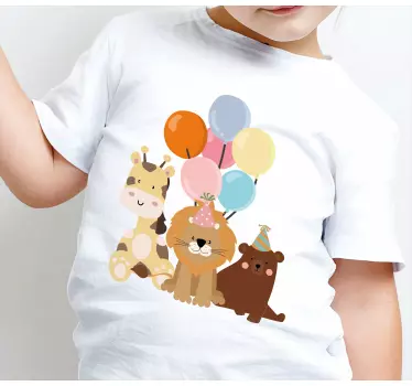 Kids t-shirt funny animal birthday party - TenStickers