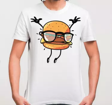 Kids t-shirt happy burger character - TenStickers