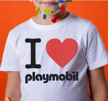 Kids t-shirt love playmobil clothing - TenStickers