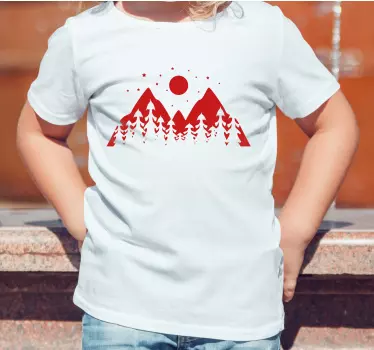 Kids t-shirt mountain scenic view - TenStickers