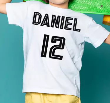 Kids t-shirt personalized number shirt - TenStickers