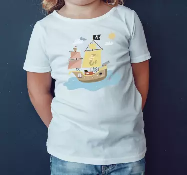 Kids t-shirt pirate ship adventure - TenStickers