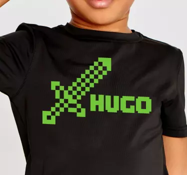 Kids t-shirt pixelated sword of valor - TenStickers