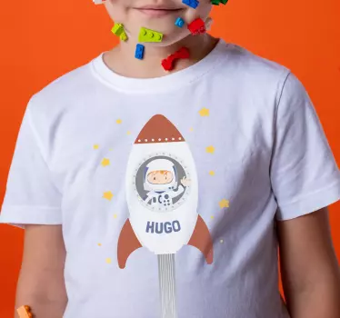 Kids t-shirt rocket adventure theme - TenStickers