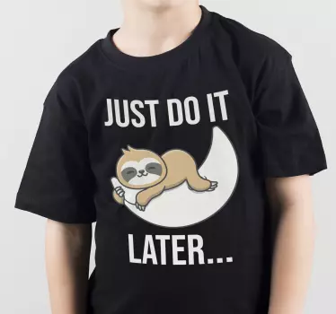 Kids t-shirt sloth life motto - TenStickers