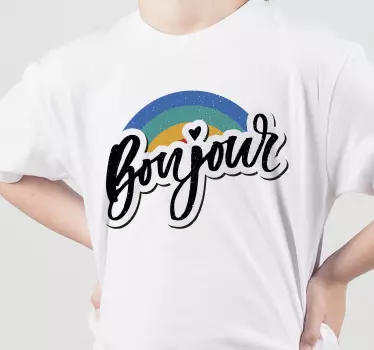Kids t-shirt sunny hello greeting - TenStickers