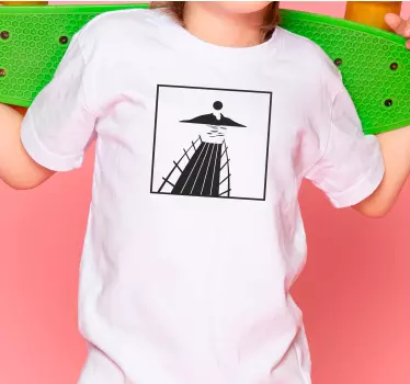 Kids t-shirt sunset over dock - TenStickers