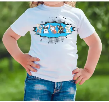 Kids t-shirt superhero dogs collection - TenStickers