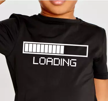 Kids t-shirt with loading progress graphic - TenStickers