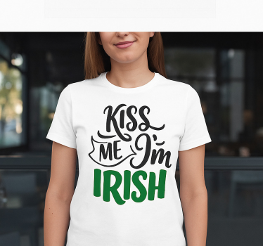 Kiss me i'm irish shirt cheeky st. patrick's day - TenStickers