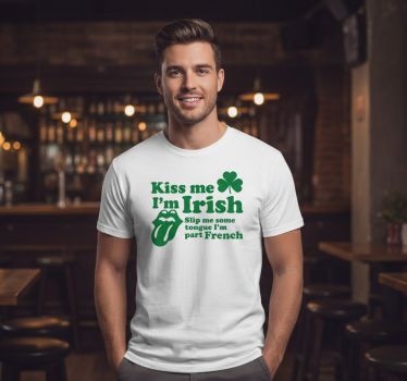 Kiss me i'm irish shirt sexy irish and french design - TenStickers