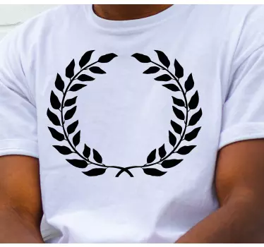 Laurel leaf circle t-shirt - TenStickers