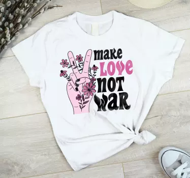 Make love not war t-shirt - TenStickers
