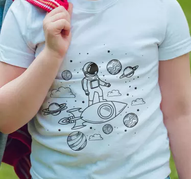 Man in space Kids shirt - TenStickers