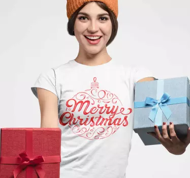 Merry Christmas decorative t-shirt - TenStickers