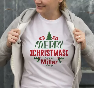 merry xmas and a happy new year christmas tee shirts - TenStickers