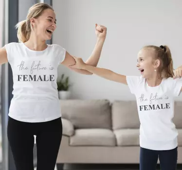 Mother and daughter t-shirt empowering future messages - TenStickers