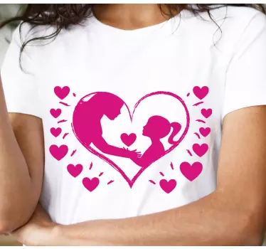 Mother and daughter t-shirt heartfelt love - TenStickers