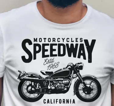 Motorcycle speedway california t-shirt - TenStickers