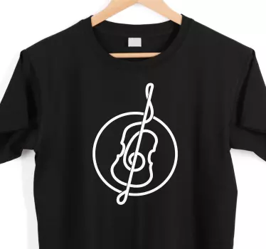 Musical note silhouette t-shirt - TenStickers