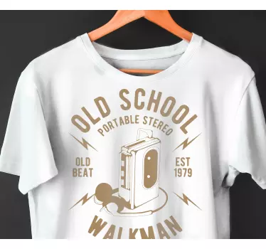Old school music retro t-shirt - TenStickers