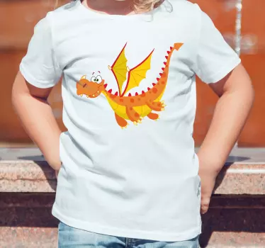 Orange dragon Kids shirt - TenStickers