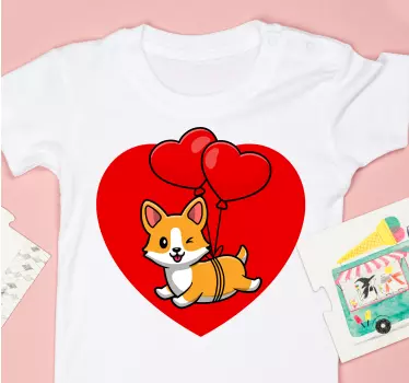 Orange Koala with balloon Kids shirt - TenStickers