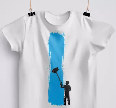 Painter with roller t-shirt - TenStickers