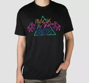 Retro 80's neon style t-shirt - TenStickers