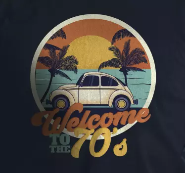 Retro beach vibes t-shirt - TenStickers