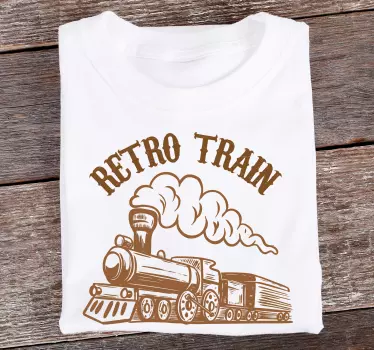 Retro steam locomotive style t-shirt - TenStickers