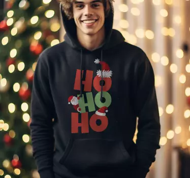 Santa Claus "Ho Ho Ho" Christmas hoodie - TenStickers
