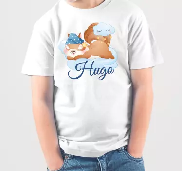 Sleepy squirrel design baby t-shirt - TenStickers