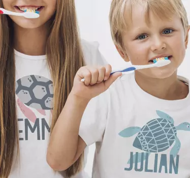 Soft color turtles Kids shirt - TenStickers