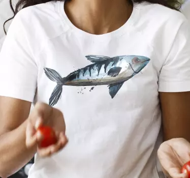 Stylish fish graphic t-shirt - TenStickers