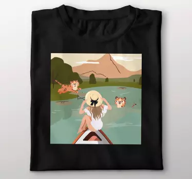 T-shirt adventure with tigers - TenStickers
