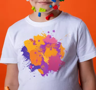 Vibrant color splash kids t-shirt - TenStickers