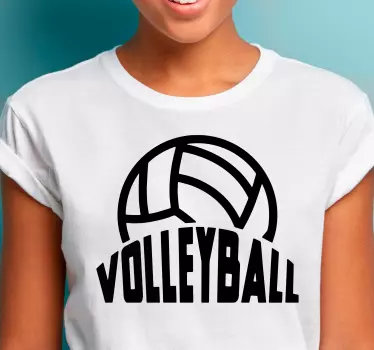 Volleyball doodle t-shirt - TenStickers