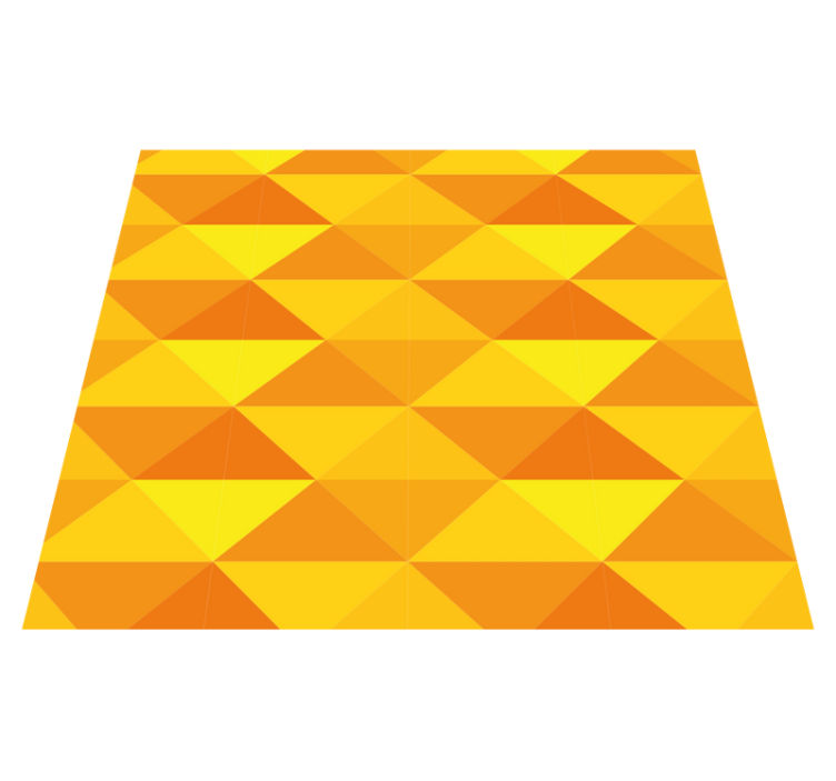 Geometric triangles design  yellow vinyl rug - TenStickers