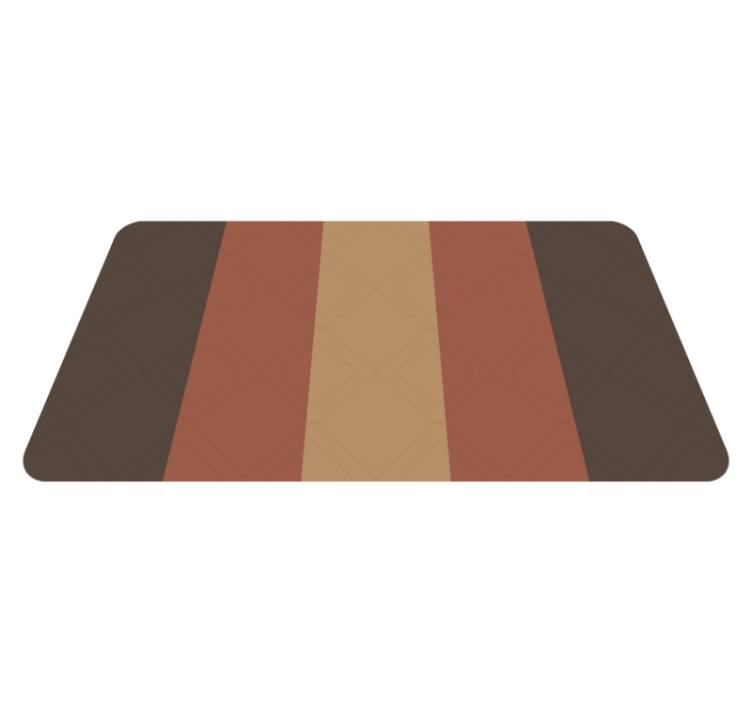 Colourful stripes bathroom vinyl rug - TenStickers