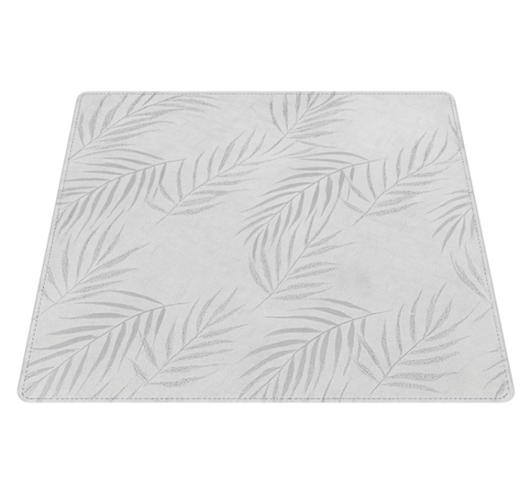 Subtle palm fronds outdoor vinyl rug - TenStickers